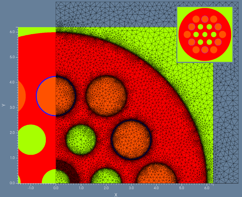 a PCF temperature sensor schematic in a simulation window