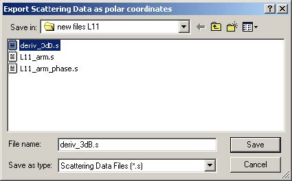 BPM - Figure 10 Export Scattering Data dialog box