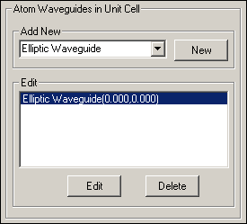 FDTD - Figure 28 Defined elliptic waveguide in Unit Cell Edit table