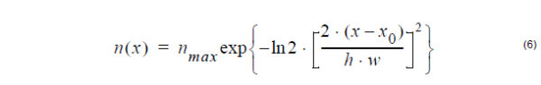 Optical Fiber - Gaussian profile equation